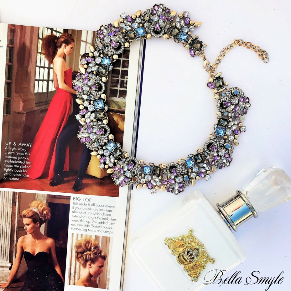 GN2 | ROYAL CHOKER PURPLE BLACK STATEMENT NECKLACE